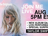 Taylor Swift - Livestream Announcement (8/22/19 @ 5pm EST)